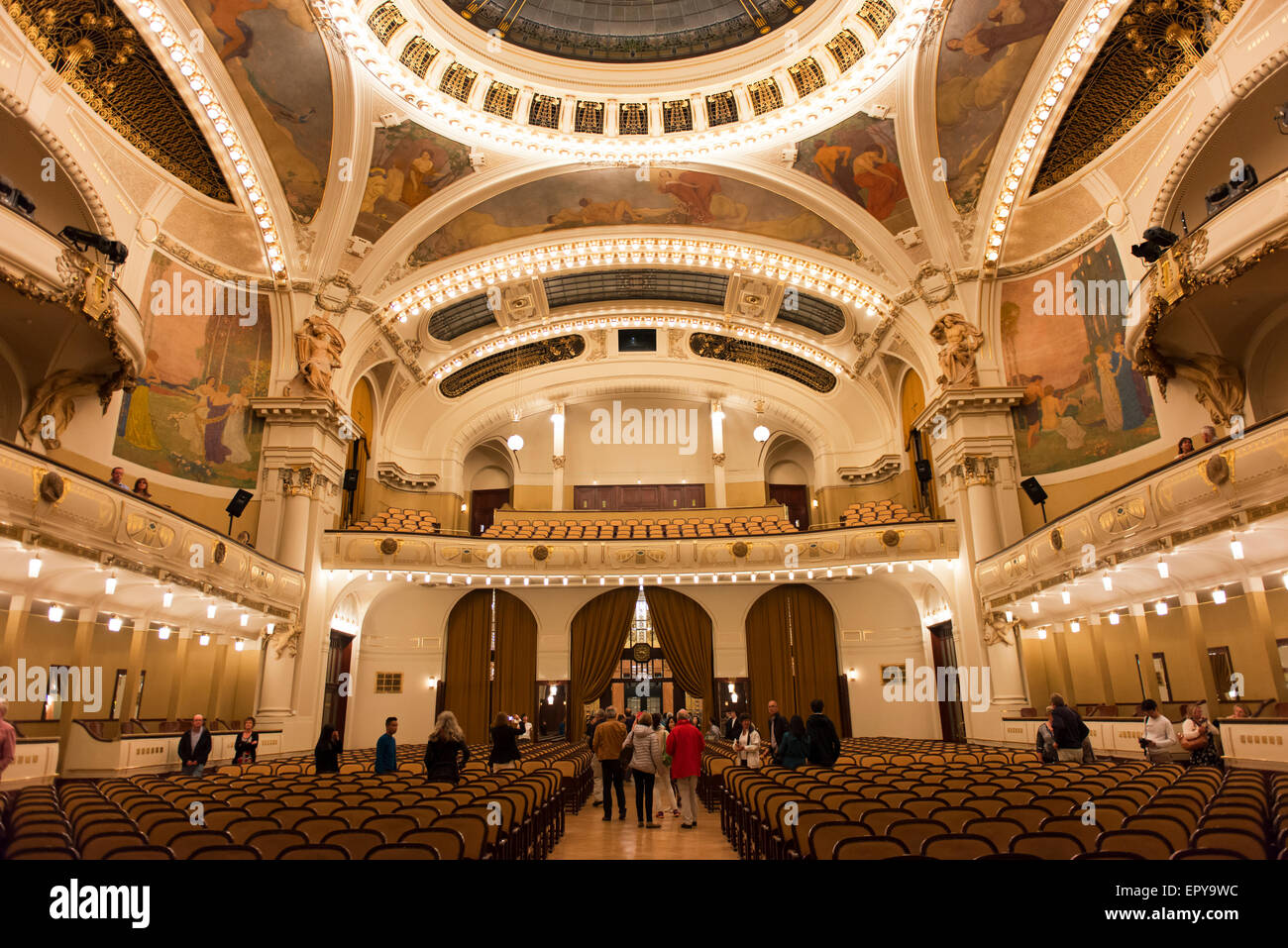Smetana-Saal ist angeblich, Prag's schönsten Jugendstil-Gebäude. Stockfoto