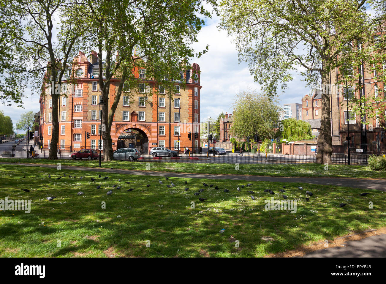 Goldington Crescent Gardens, Camden, London, England Stockfoto