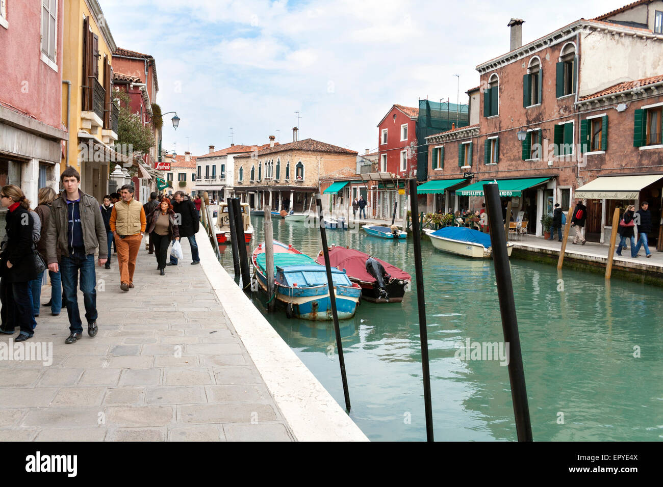 Einen Kanal (Rio dei Vetrai) in Murano, Fondamenta Daniele Manin, Vanice, Italien Stockfoto