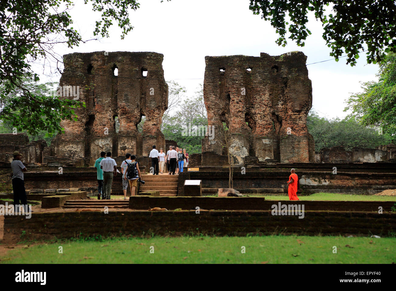 Königlicher Palast, Zitadelle, UNESCO-Weltkulturerbe, der antiken Stadt Polonnaruwa, Sri Lanka, Asien Stockfoto
