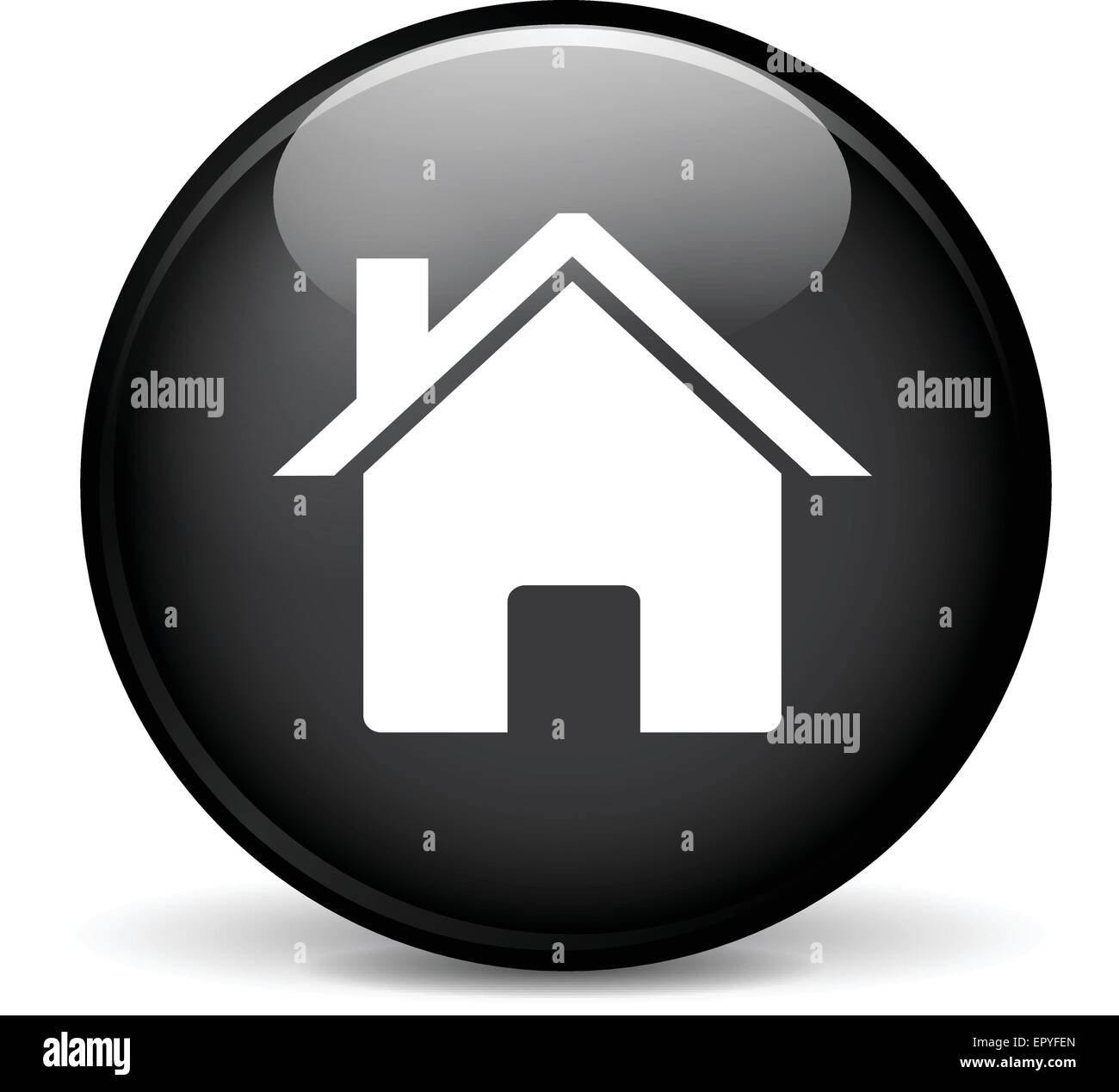 Beispiel für modernes Wohndesign-schwarze Kugel-Symbol Stock Vektor
