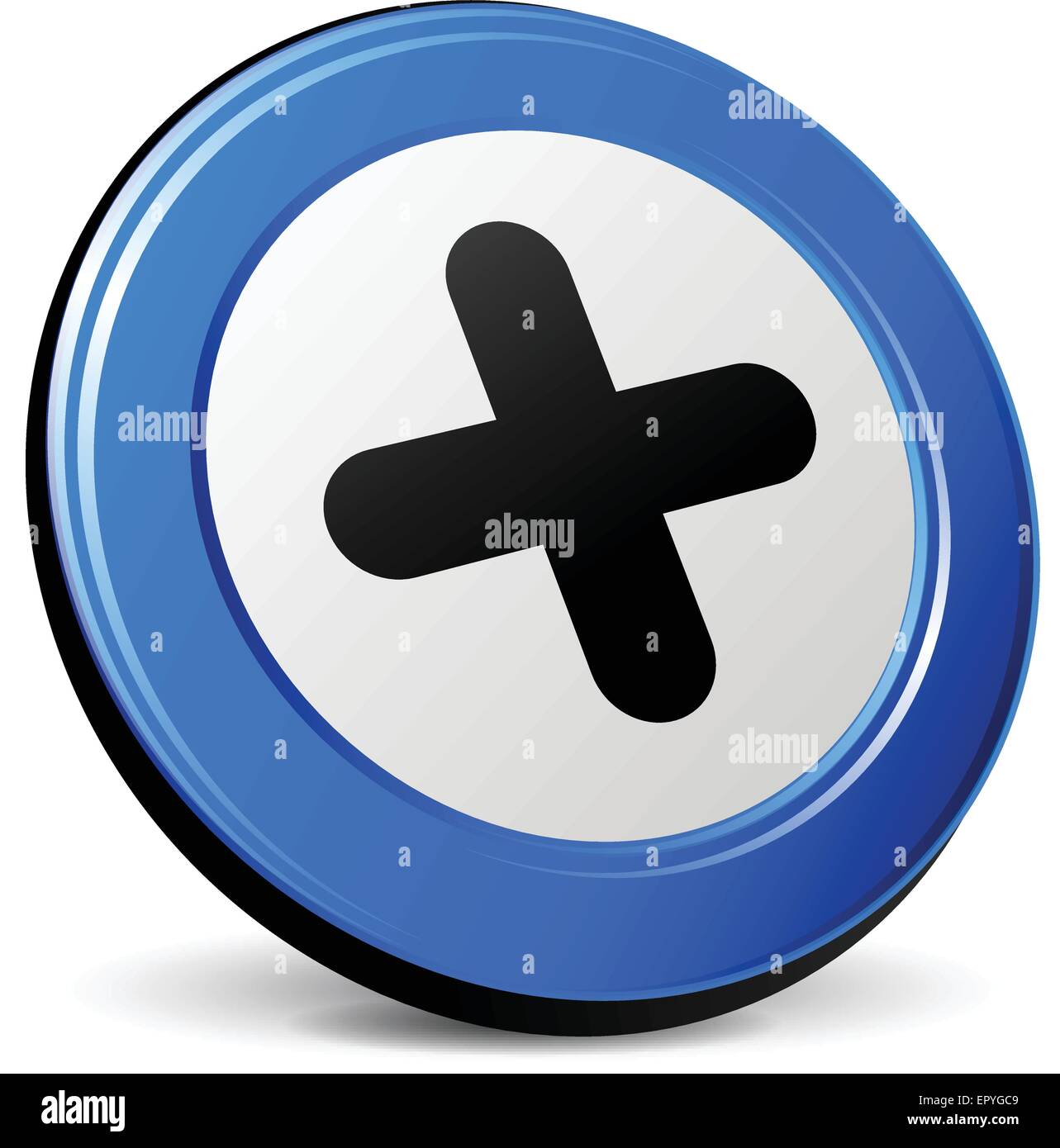 Illustration von sowie 3d blau Design-Ikone Stock Vektor