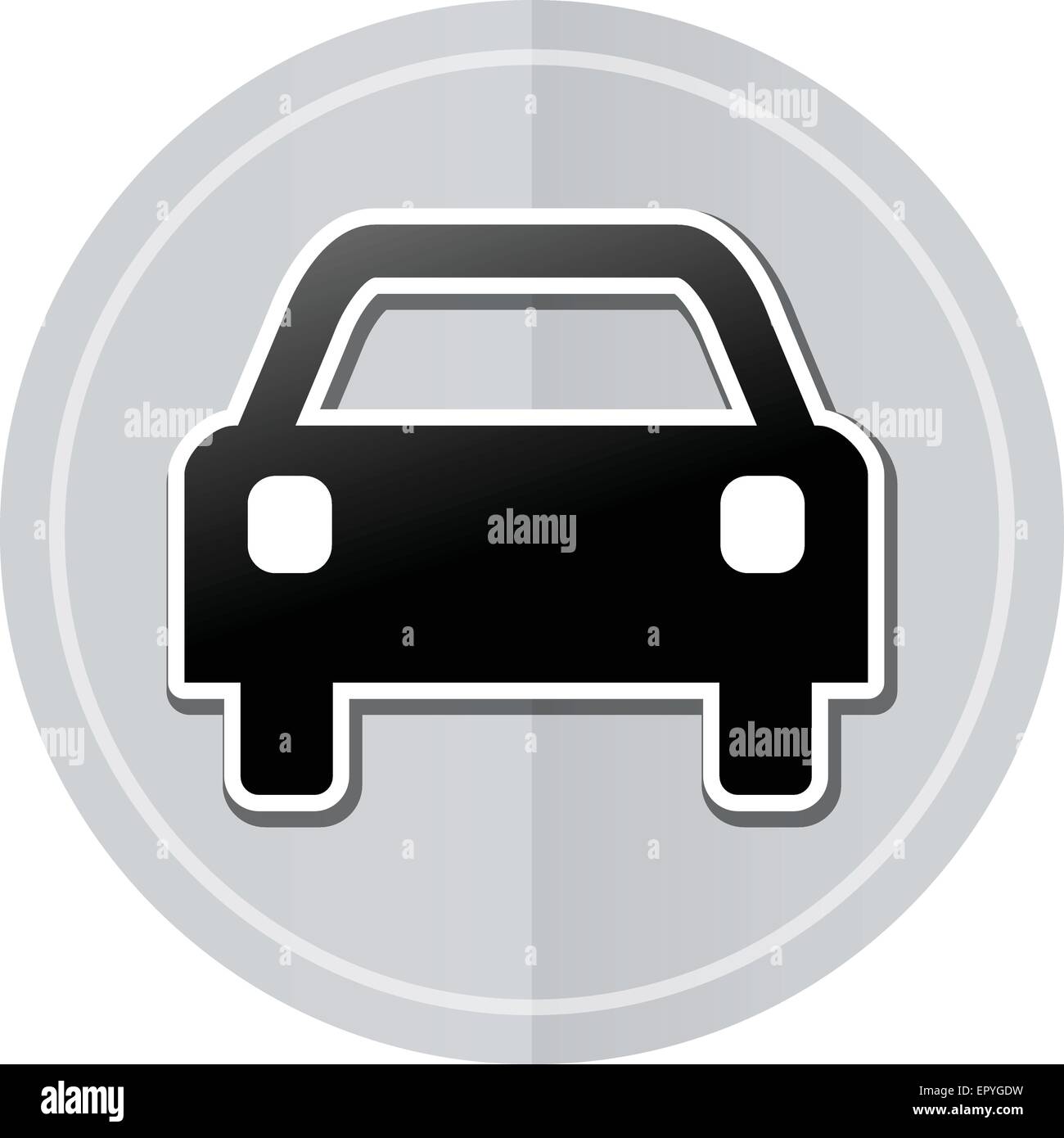 Illustration der Auto Aufkleber Symbol schlichtes design Stock Vektor