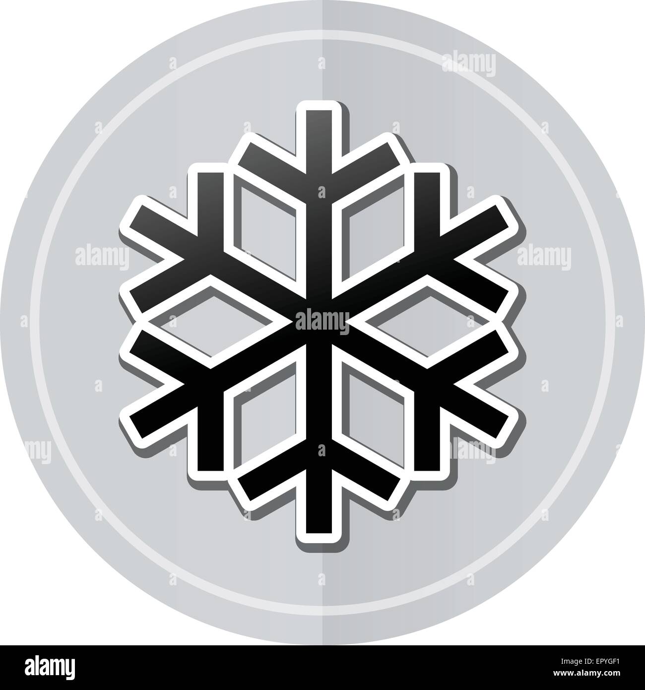 Illustration des kalten Aufkleber Symbol schlichtes design Stock Vektor