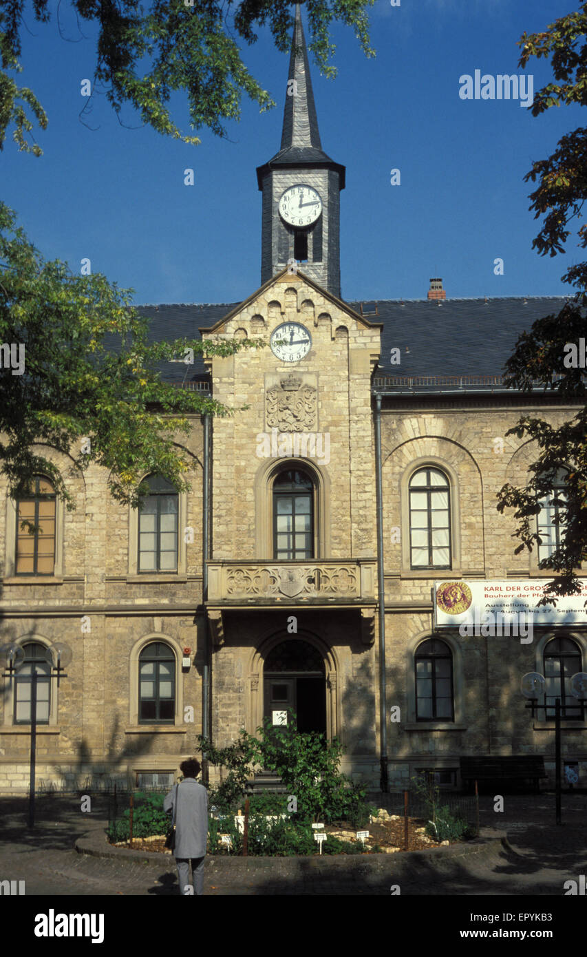 DEU, Deutschland, Ingelheim, das alte Rathaus.  DEU, Deutschland, Ingelheim, Historisches Rathaus. Stockfoto