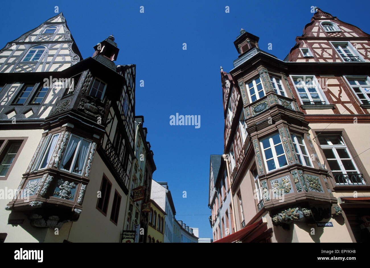 DEU, Deutschland, Koblenz, zwei der 'Vier Türme' im alten Teil der Stadt.  DEU, Deutschland, Koblenz, Zwei der "Vier Tuerme" Stockfoto