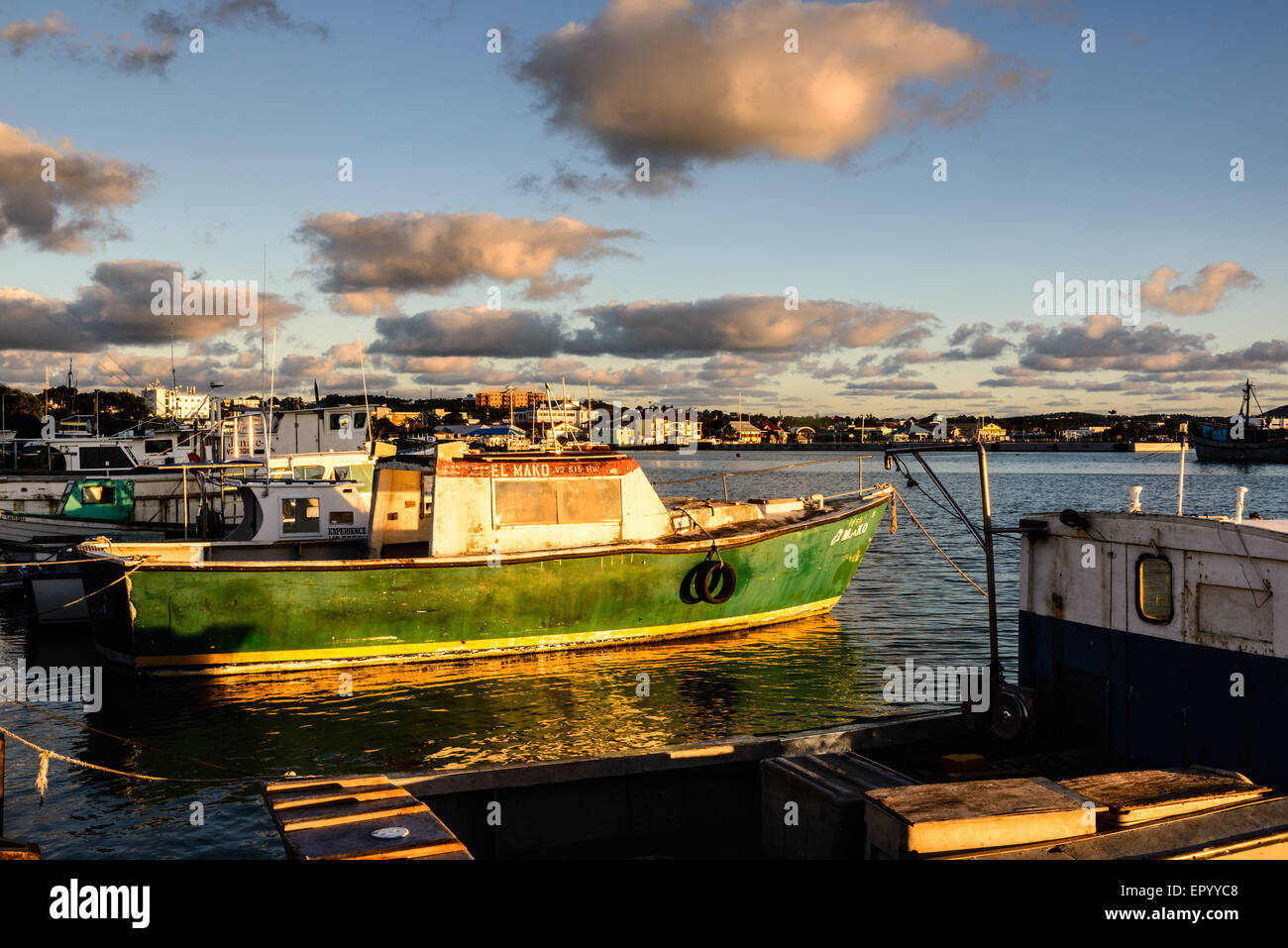 Angeln, Boote, Hafen von Saint John's, Antigua Stockfoto