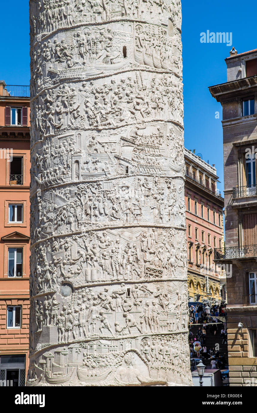Roman Trajans Spalte, Rom, Italien Stockfoto