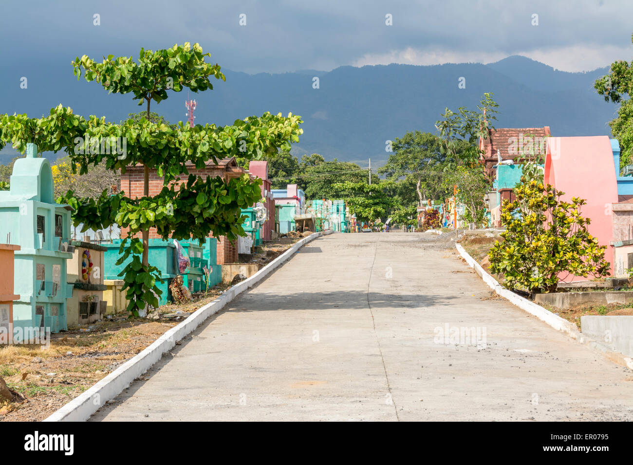 Friedhof in Guazacapan Guatemala Stockfoto