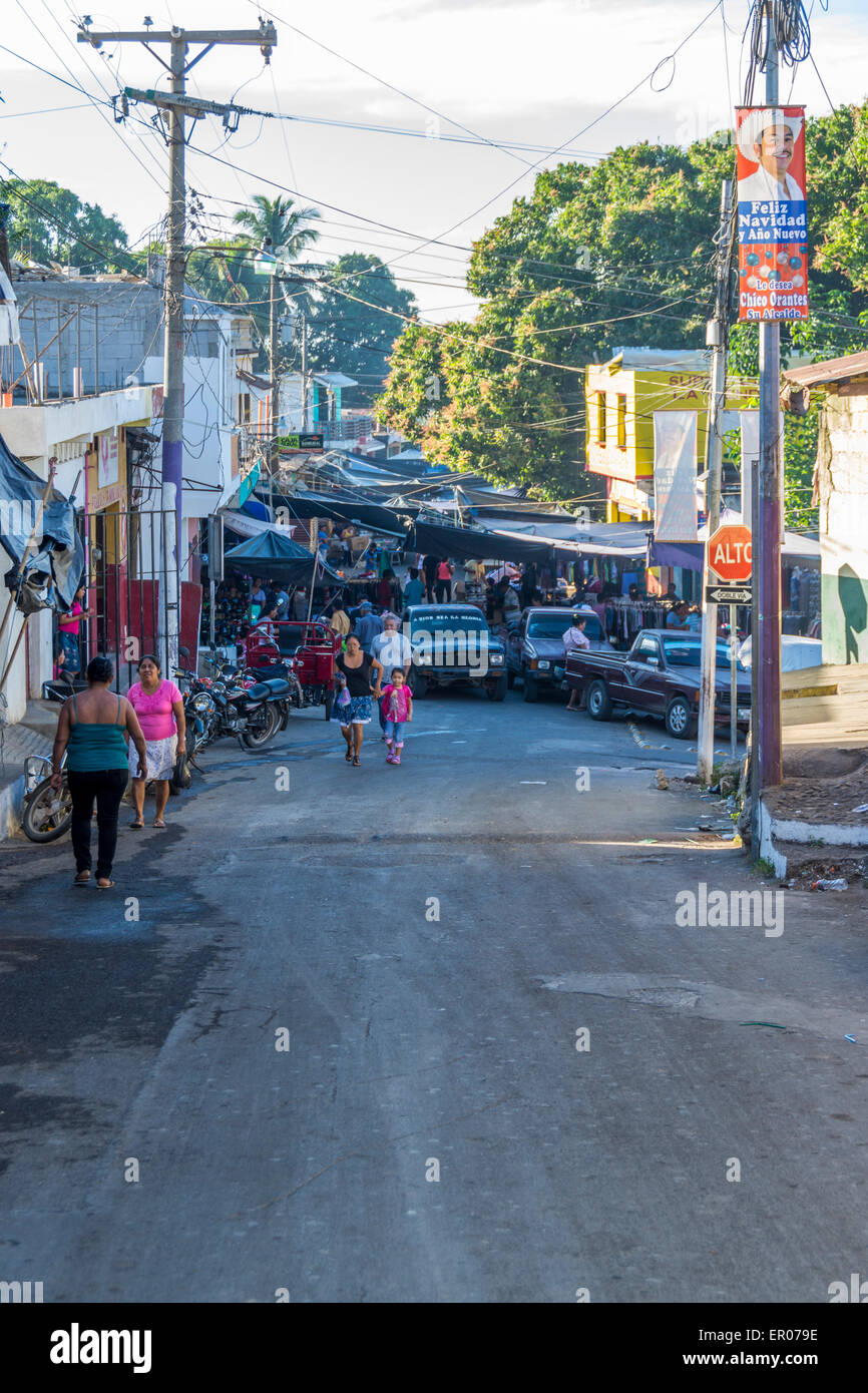 Straßenmarkt in Guazacapan Guatemala Stockfoto