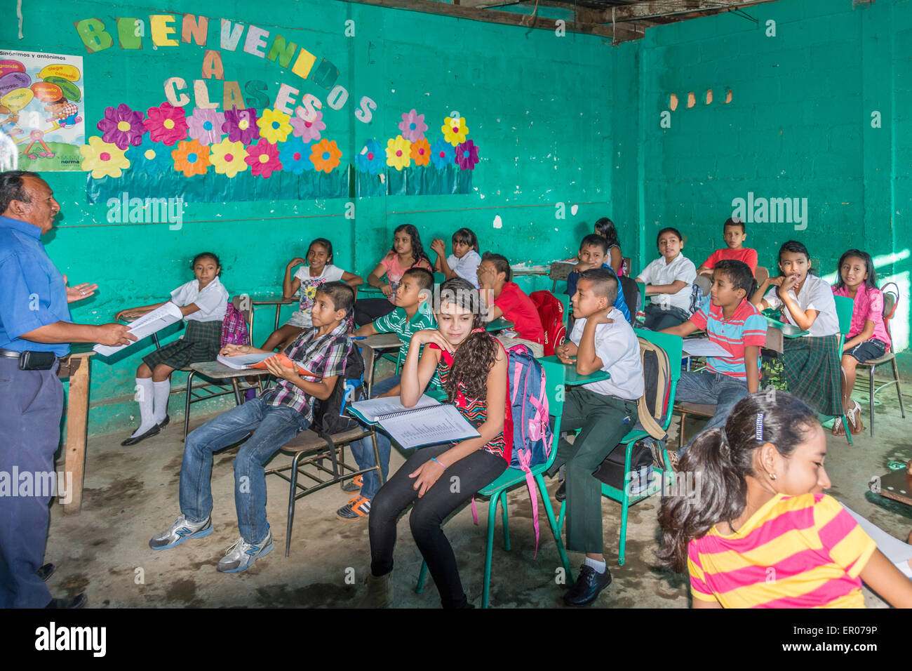 Christliche Schule in Guazacapan Guatemala Stockfoto