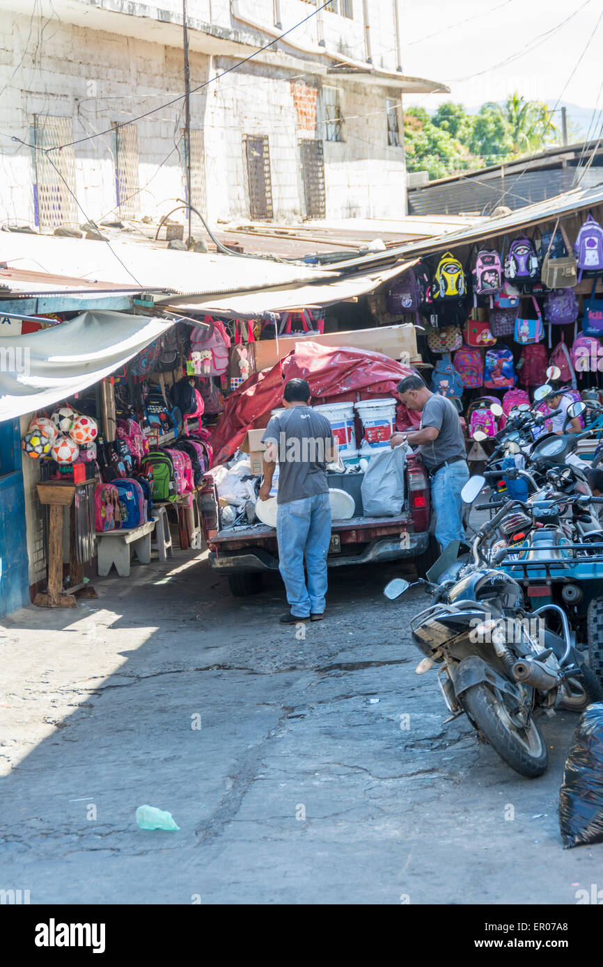 Street Market in Chiquimulilla Guatemala Stockfoto