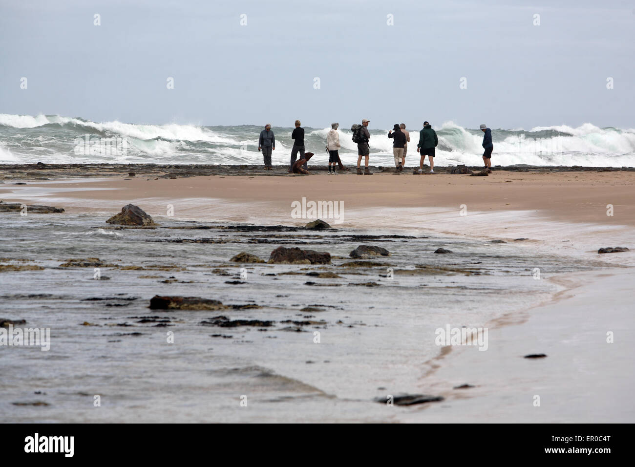 Wanderern entlang der Great Ocean Walk. Victoria, Australien. Stockfoto