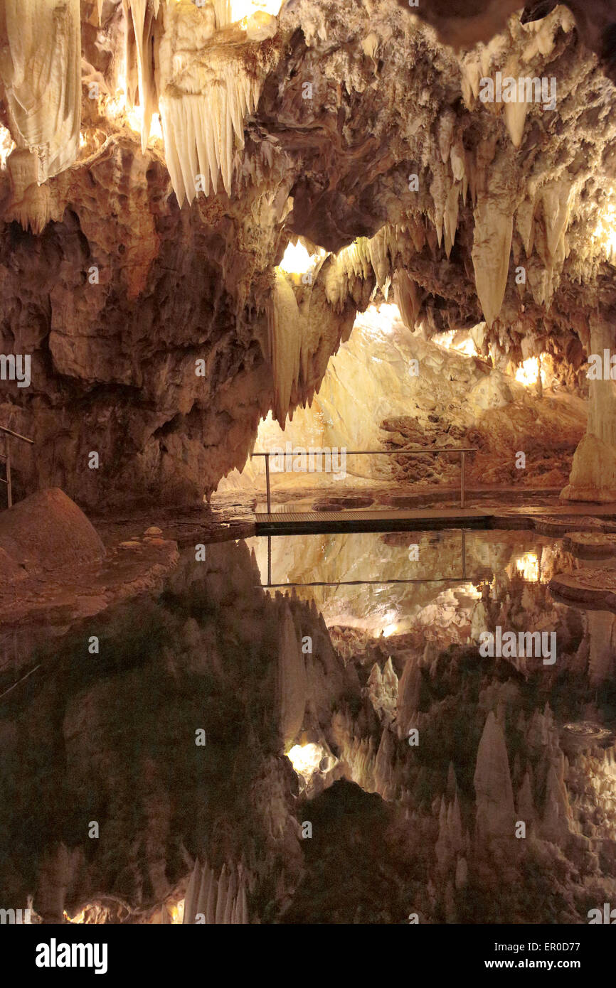 Gruta de Las Maravillas Grotte der Wunder unterirdische Tropfsteinhöhle Höhle Aracena Andalusien Spanien Stockfoto