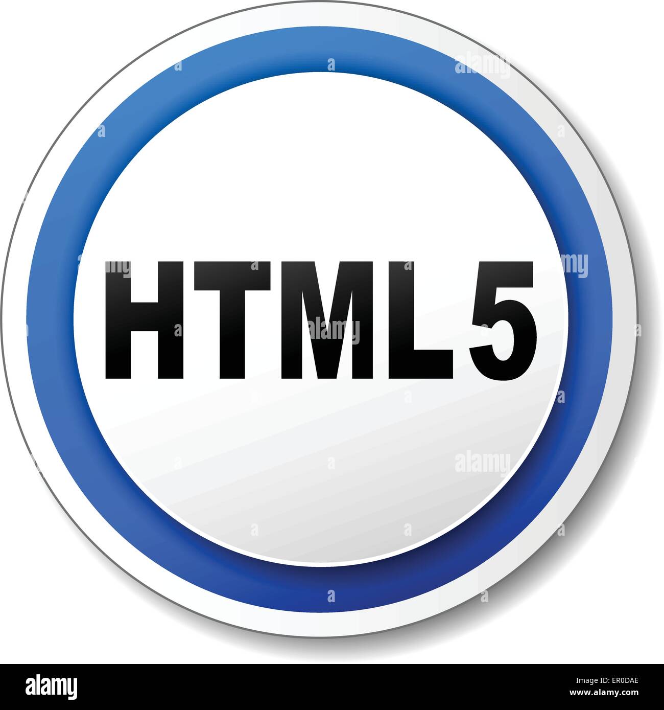 Illustration der weißen und blauen html 5-Symbol Stock Vektor