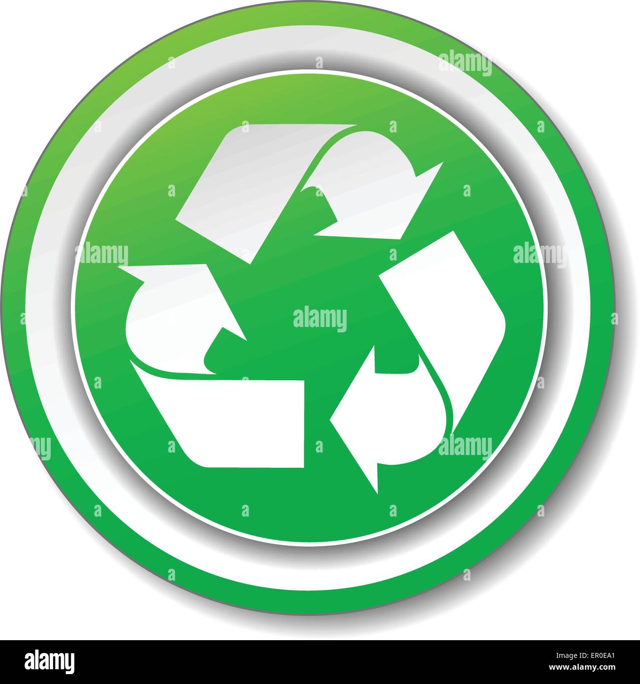 Abbildung des Papierkorb-Symbols auf weißem Hintergrund Stock Vektor