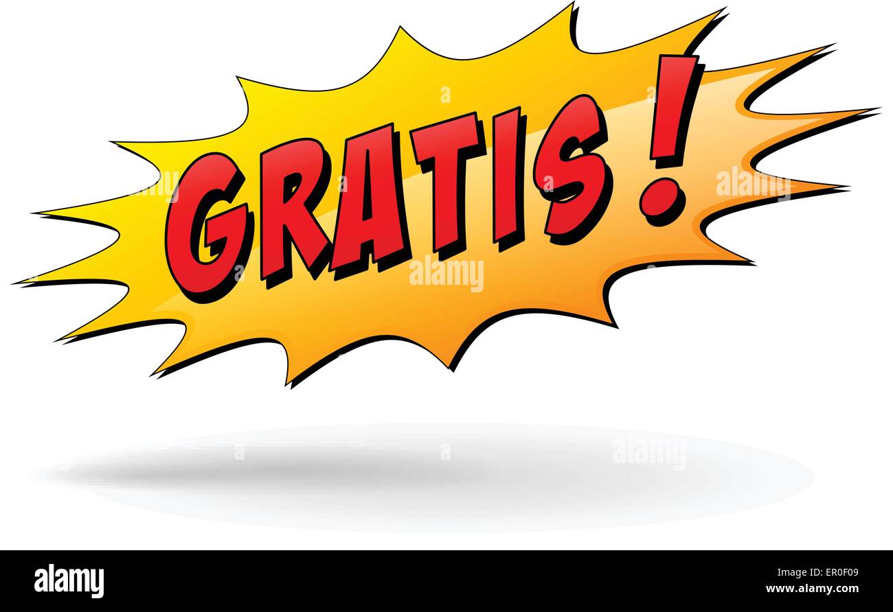 Außenillustration gratis gelber Stern auf weißem Hintergrund Stock Vektor