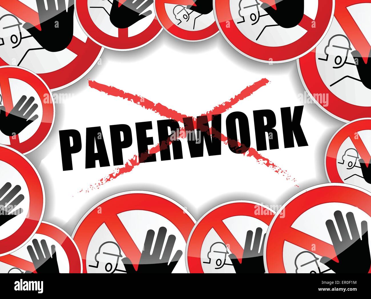 Außenillustration keinen Papierkram abstraktes Konzept Hintergrund Stock Vektor