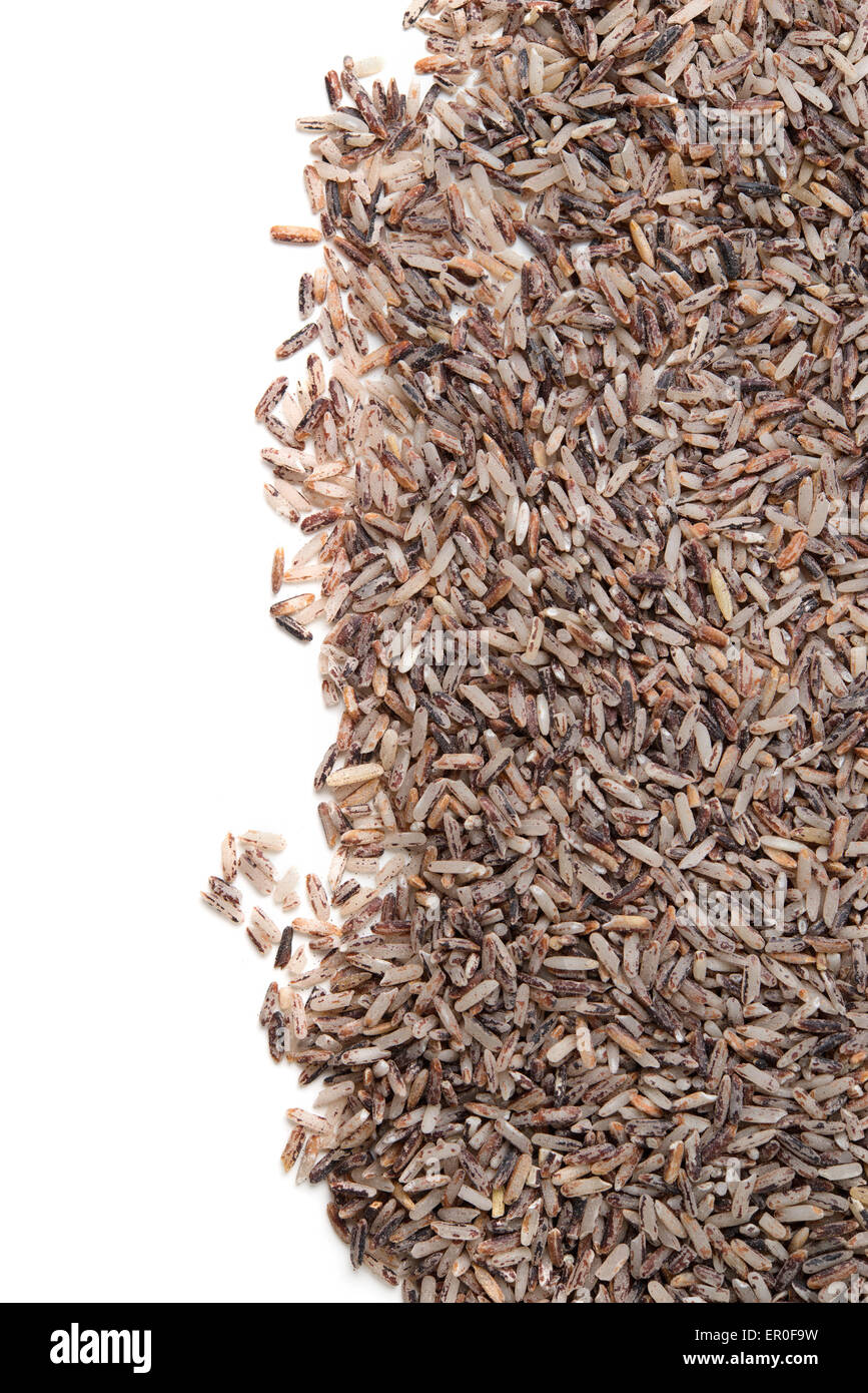 brauner Reis-Hintergrund Stockfoto