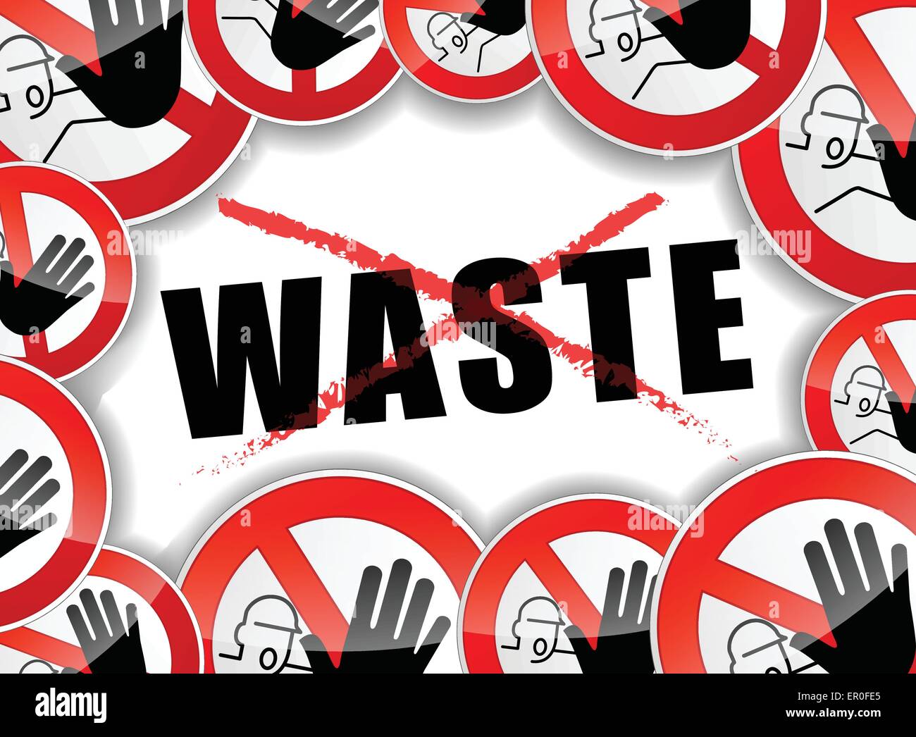 Außenillustration keine abstrakte Abfallkonzept Hintergrund Stock Vektor