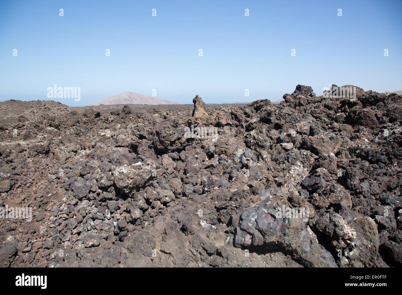 Lavafeld Lanzerote Stockfoto