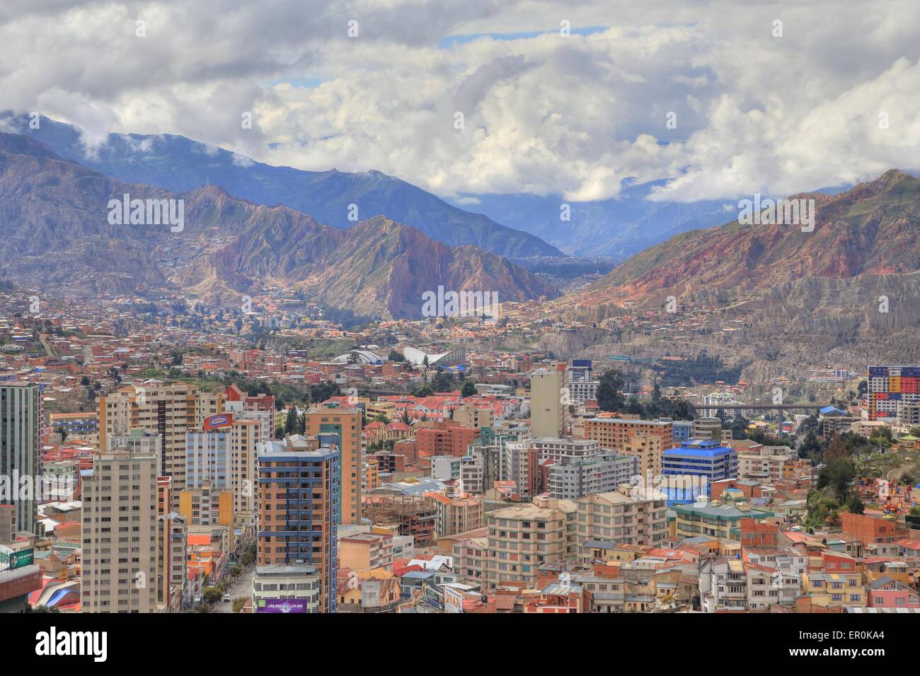 Nuestra Señora De La Paz, allgemein bekannt als La Paz, administrative Hauptstadt von Bolivien in Südamerika Stockfoto