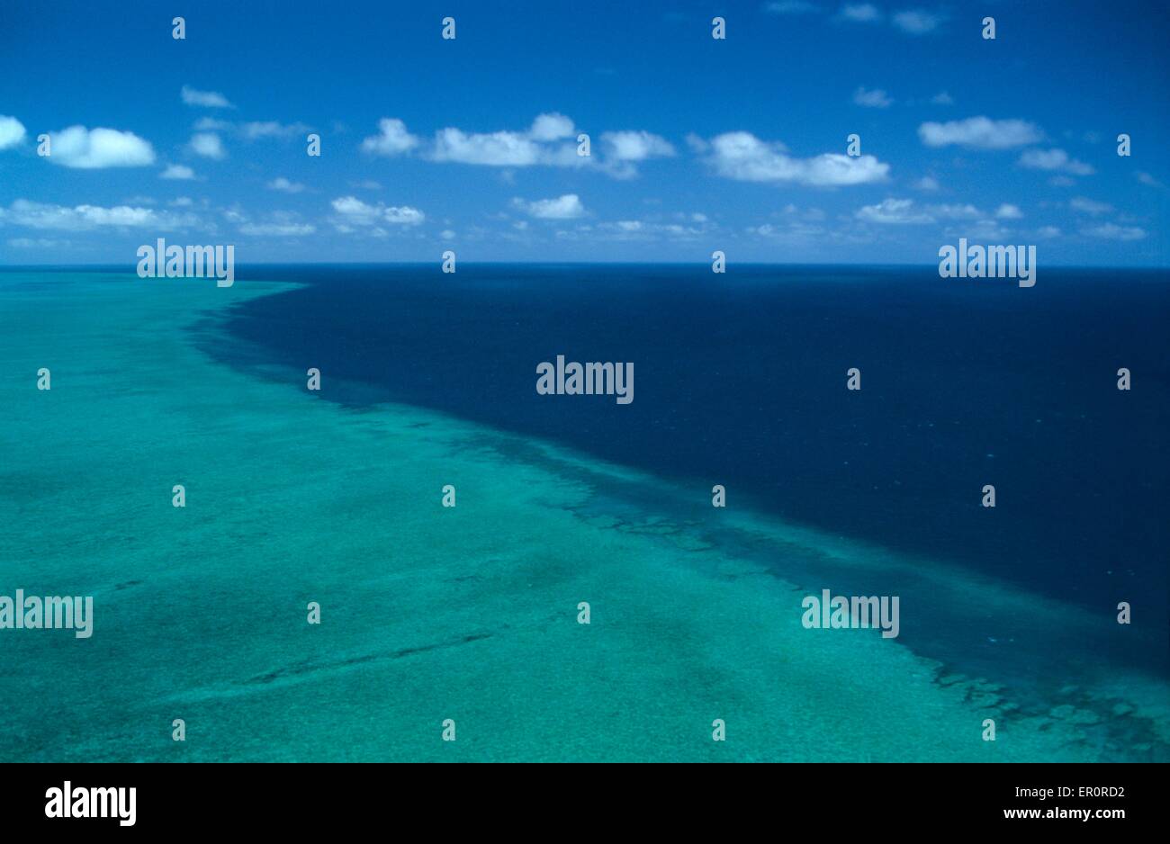 Australien, Queensland, nördlich von Whitsunday Islands, Greef Barrier Reef, Hook Riff (Luftbild) Stockfoto