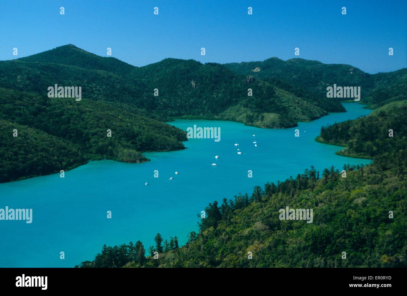 Australien, Queensland, Whitsunday Island, Bucht am Süd-Ost (Luftbild) / / Australie, Queensland, Ile de Whitsunday Island, Ba Stockfoto