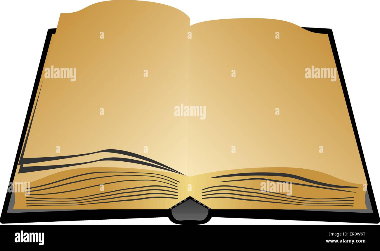 Ein offenes Buch mit Textfreiraum Stock Vektor