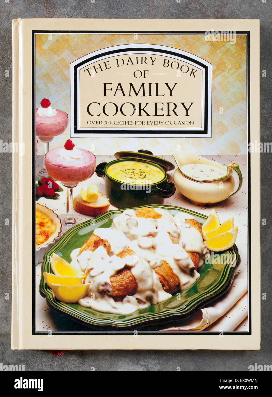 Die Molkerei Buch der Familie kochen Stockfoto