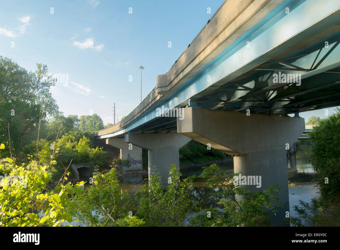 Interstate 270 Übergang über den Fluss Mentana Worthington, Ohio Stockfoto