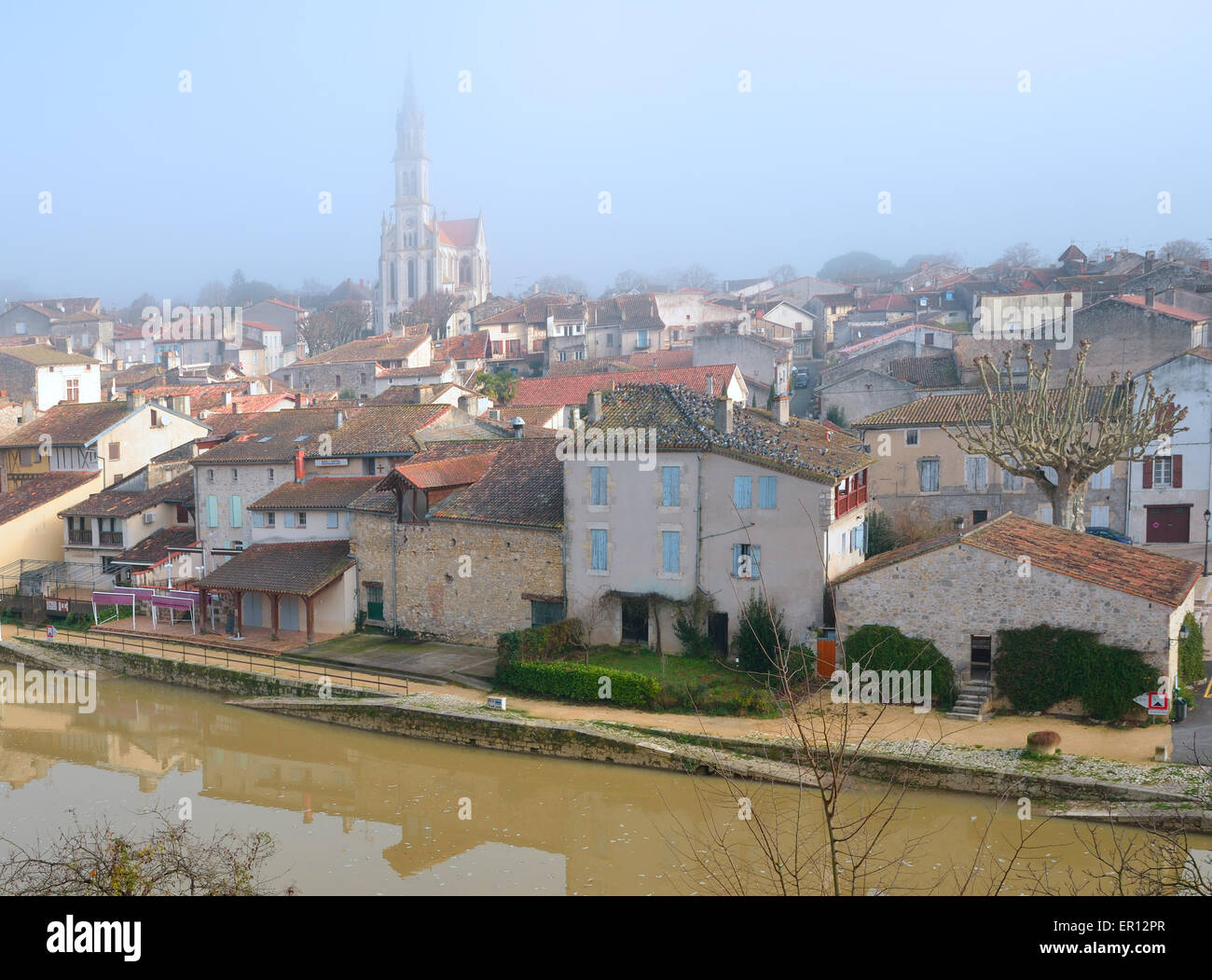 Die alte französische Stadt Nerac Stockfoto