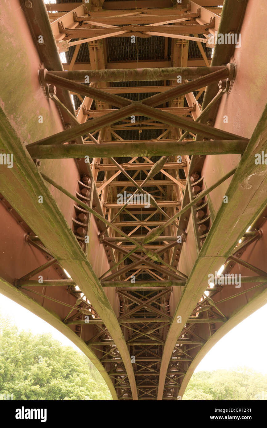 Victoria-Brücke, überqueren den Fluss Severn von Severn Valley Railway genutzt. Stockfoto