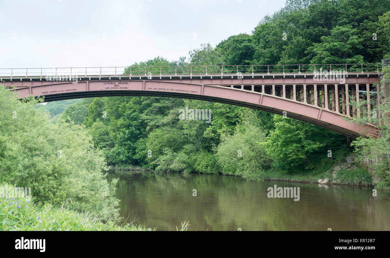 Victoria-Brücke, überqueren den Fluss Severn von Severn Valley Railway genutzt. Stockfoto