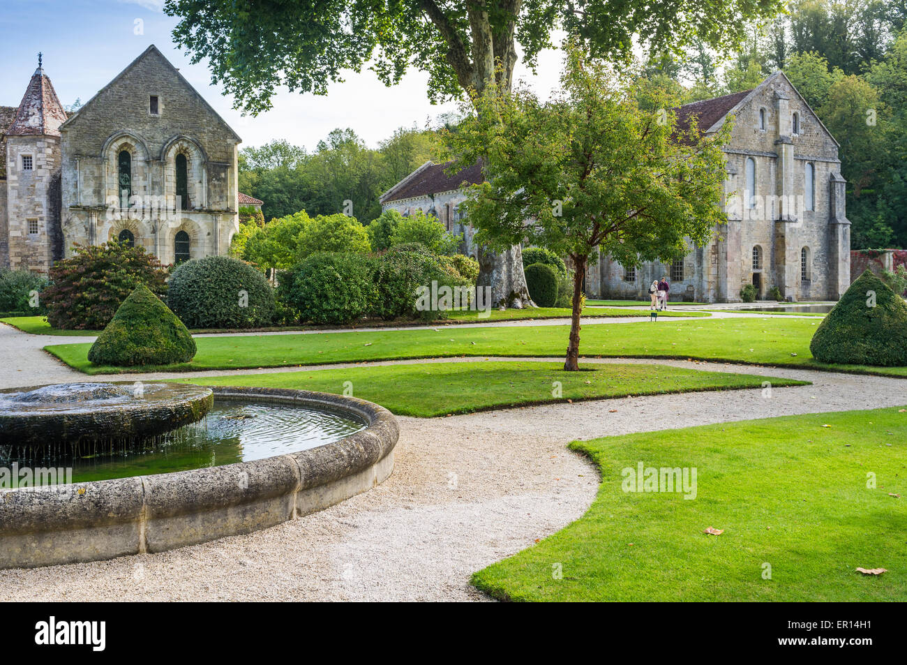 Abtei von Fontenay, Montbard, Burgund, Frankreich Stockfoto