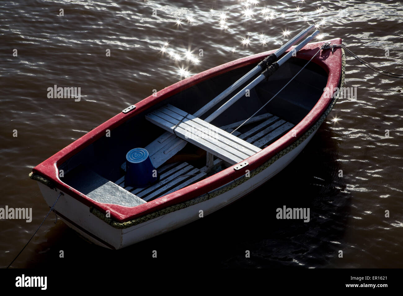 Fluss-Ruderboot Stockfoto