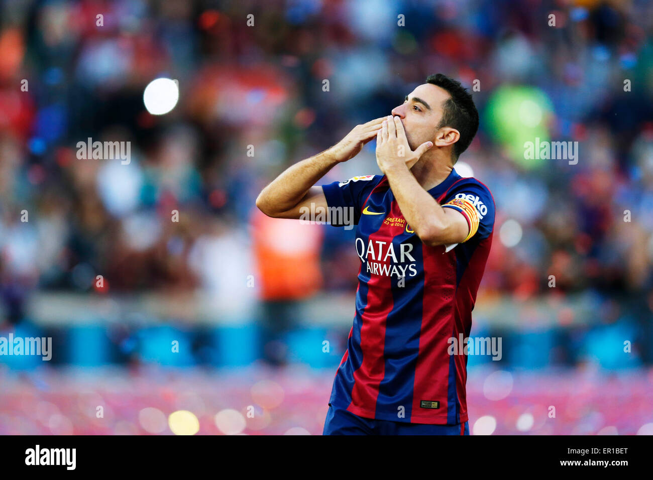 Xavi (Barcelona), 23. Mai 2015 - Fußball: Spanische Primera Division "Liga BBVA" match zwischen FC Barcelona 2: 2 Deportivo De La Coruña im Camp Nou in Barcelona, Spanien. © D.Nakashima/AFLO/Alamy-Live-Nachrichten Stockfoto