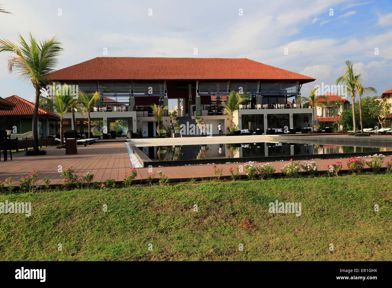 Anilana Hotel Pool, Pasikudah Bay, Eastern Province, Sri Lanka, Asien Stockfoto