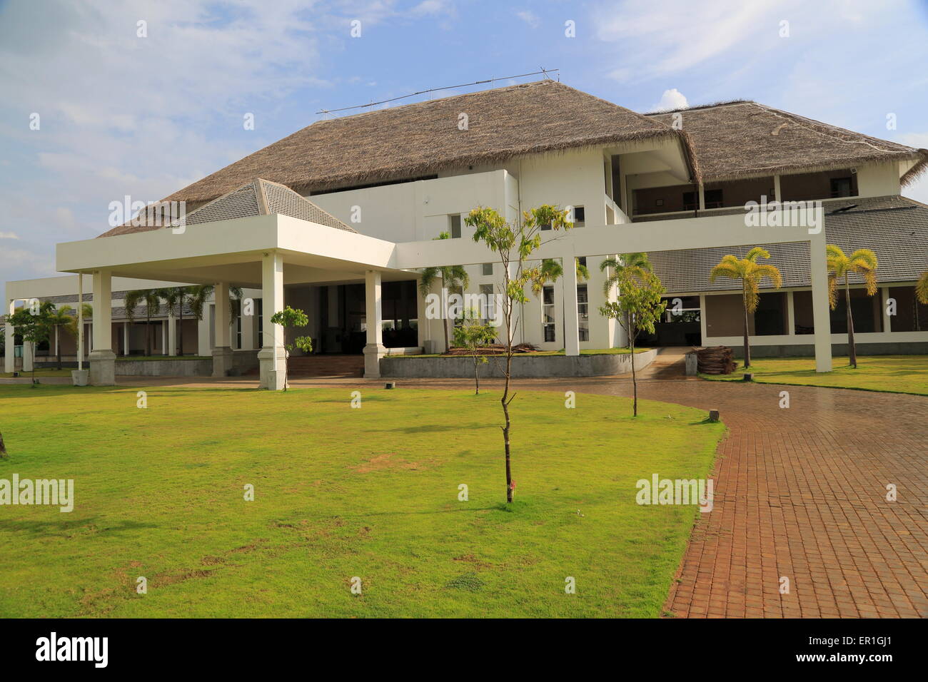 Anilana Hotel Eingang, Pasikudah Bay, Eastern Province, Sri Lanka, Asien Stockfoto