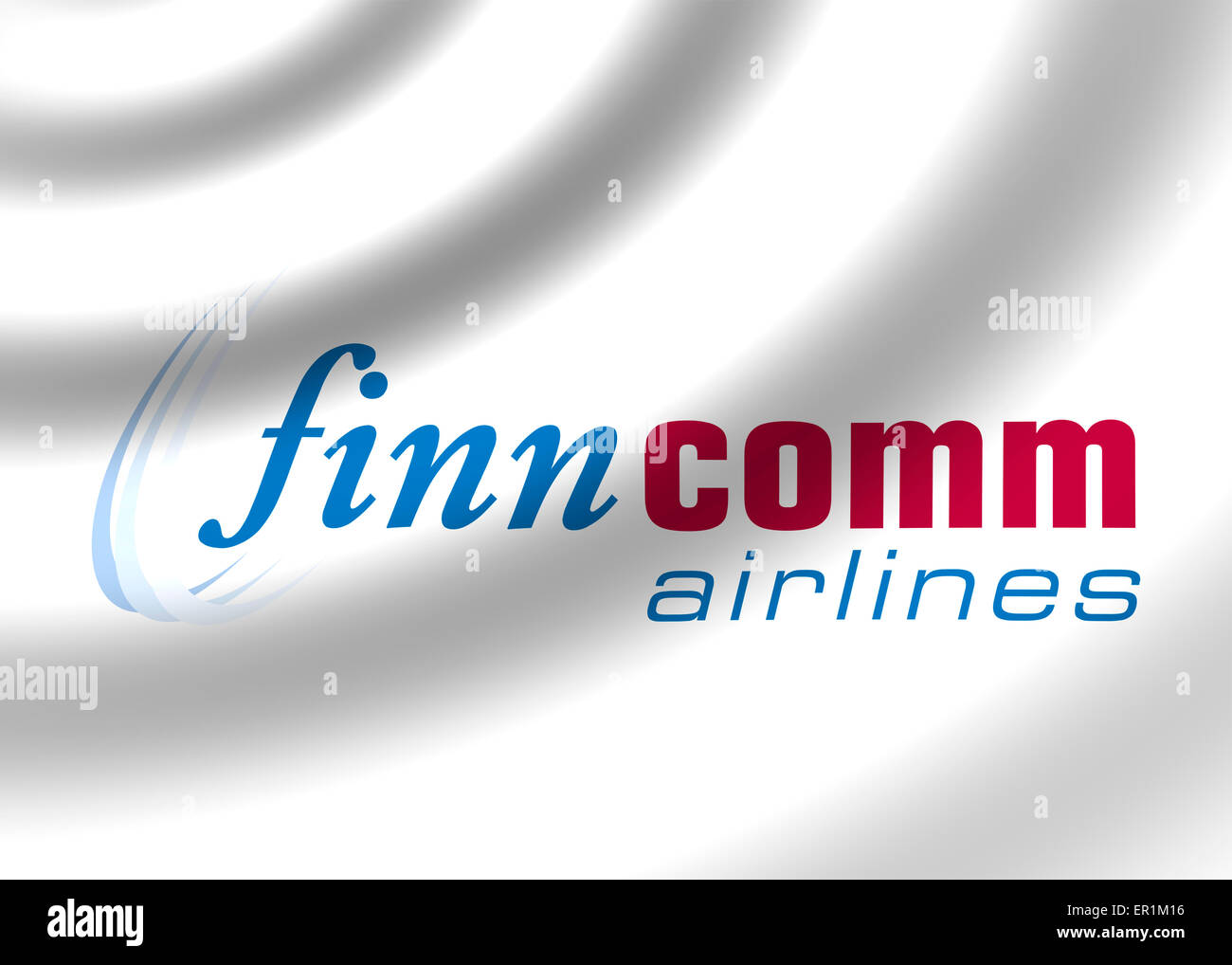 Finn comm Airlines logo Symbol Flagge emblem Zeichen Stockfoto