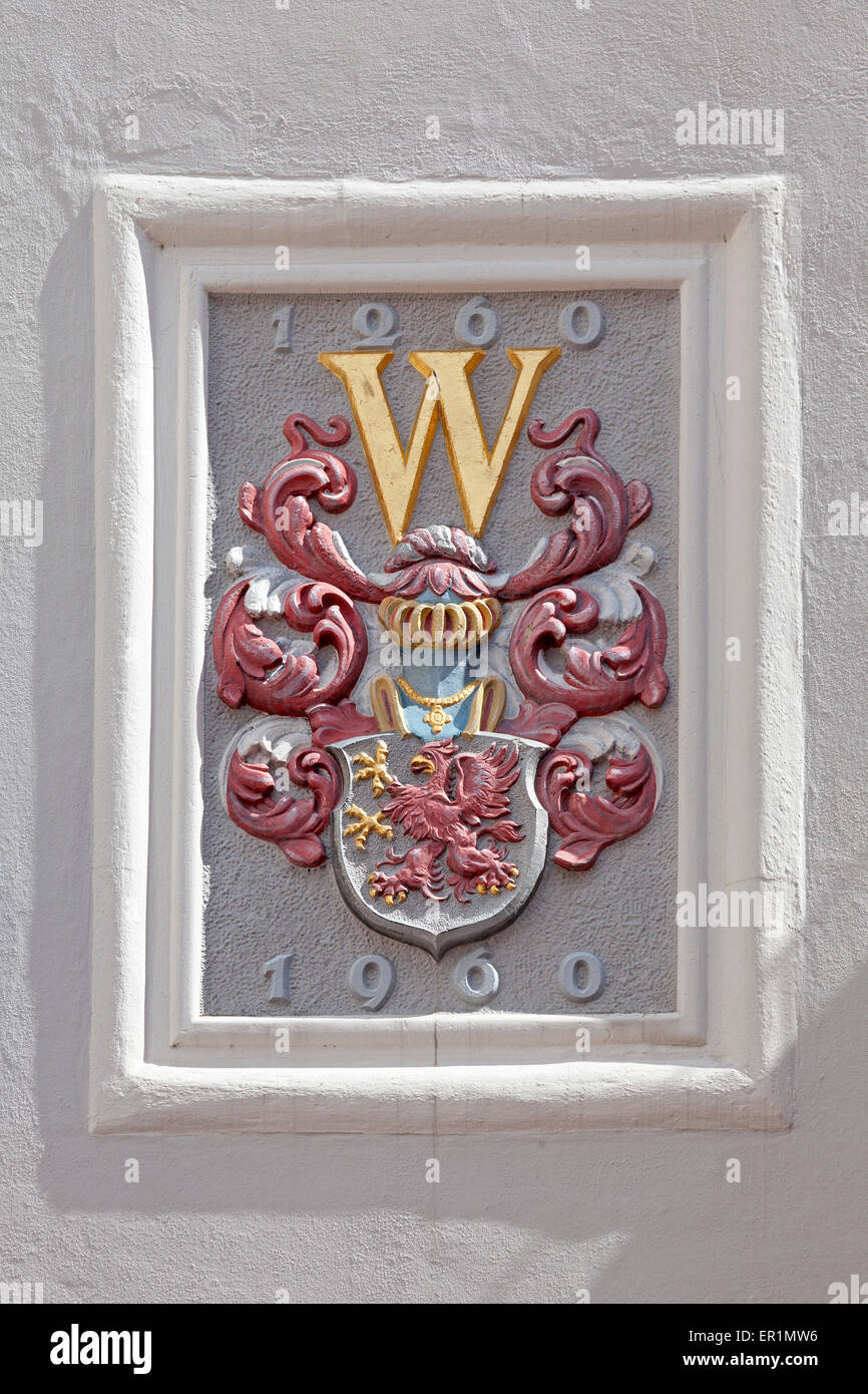 Wappen, Rathaus, Ueckermuende, Stettin Bucht, Mecklenburg-West ...