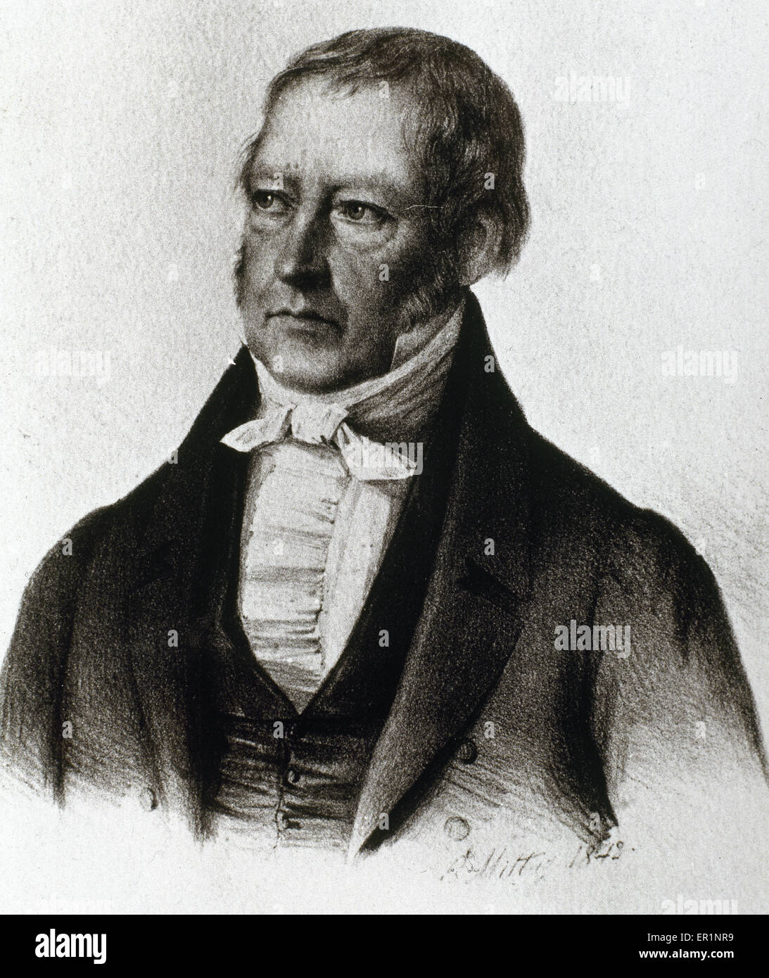 Georg Wilhelm Friedrich Hegel (1770-1831). Deutscher Philosoph. Gravur. Stockfoto
