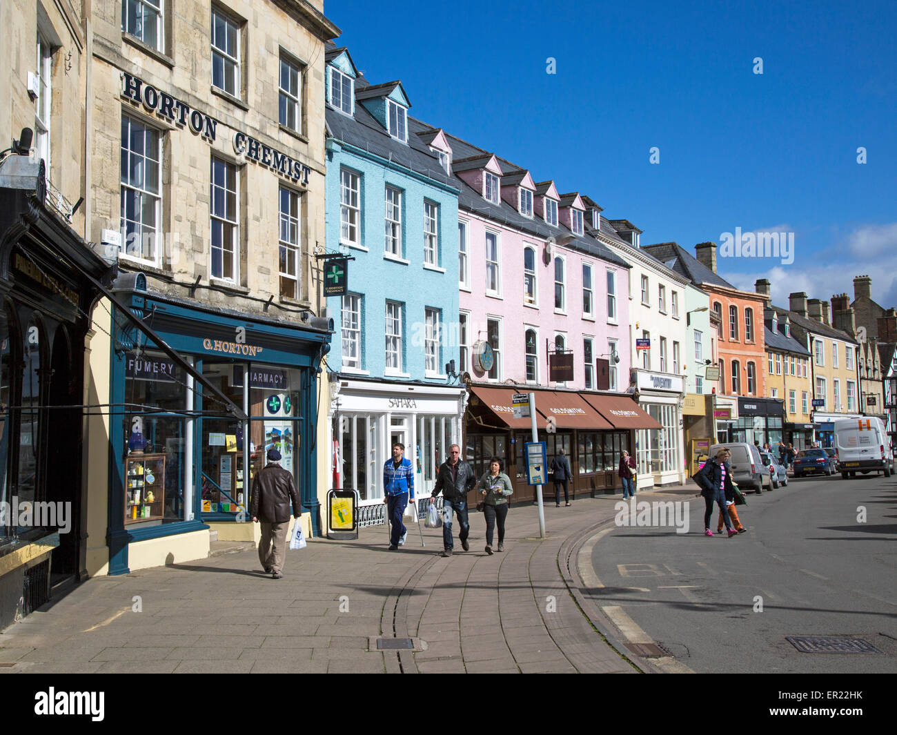 Stadtzentrum Street, Cirencester, Gloucestershire, England, Vereinigtes Königreich, Stockfoto