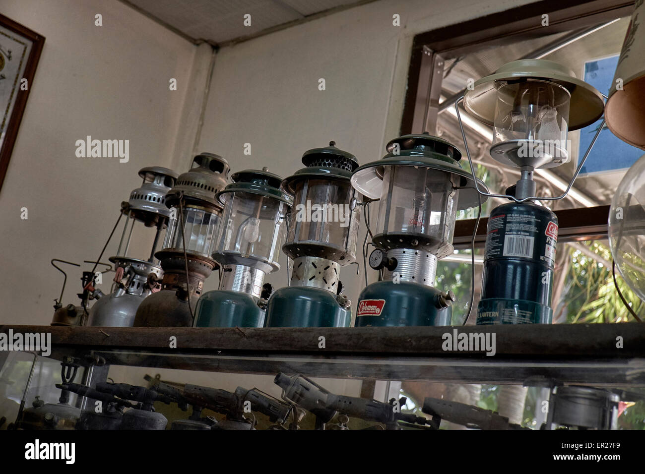 Tilley Lampen aus dem 2. Weltkrieg Stockfoto