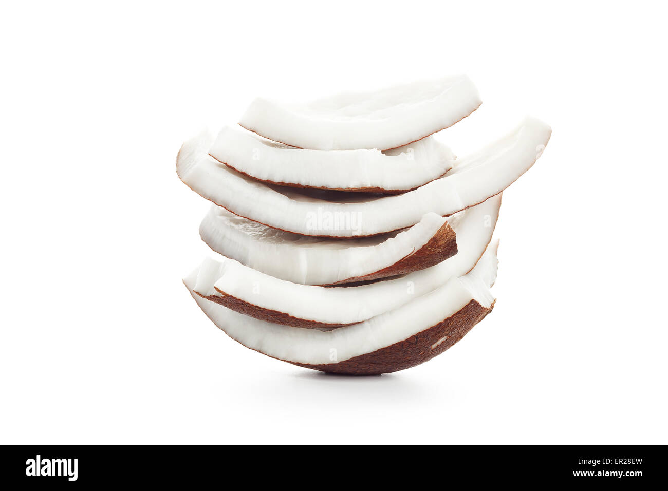 Kokosmilch Essen Zutat weißen Hintergrund isoliert frische Natur gesund Stockfoto