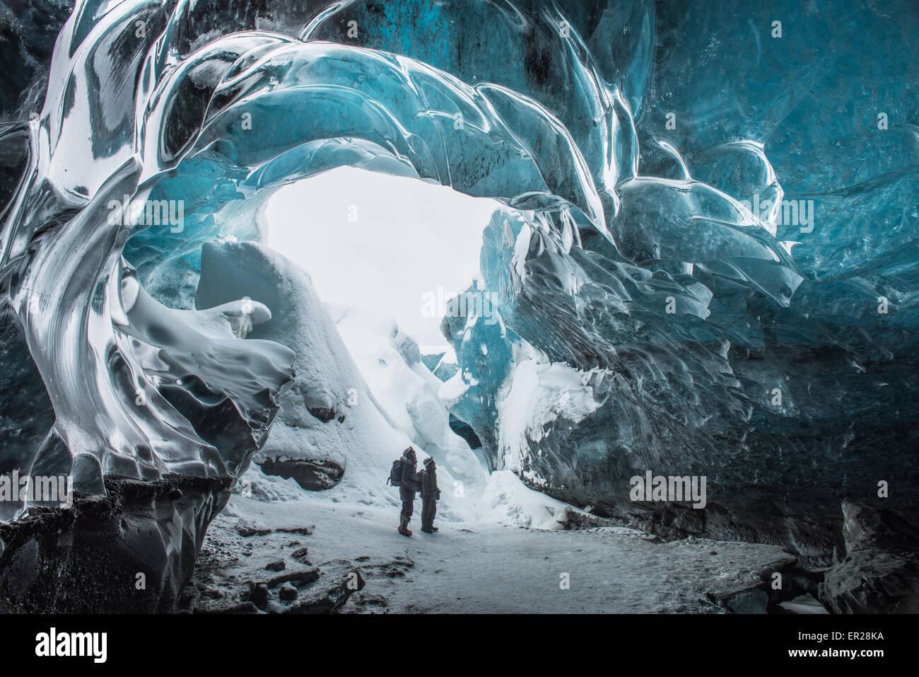 Eishöhle, Breidamerkurjokull Gletscher, Island Stockfoto