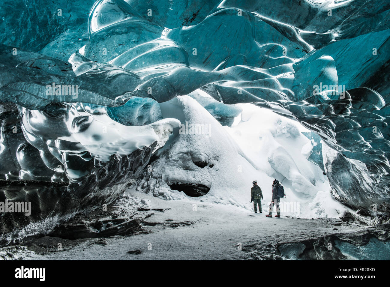 Eishöhle, Breidamerkurjokull Gletscher, Island Stockfoto