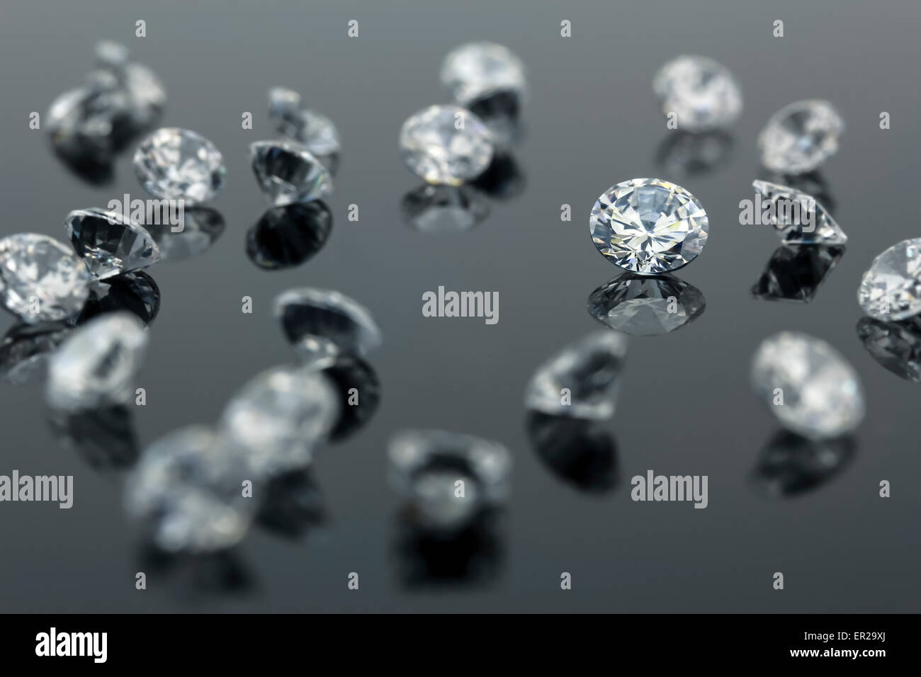 Lose Diamanten Stockfoto