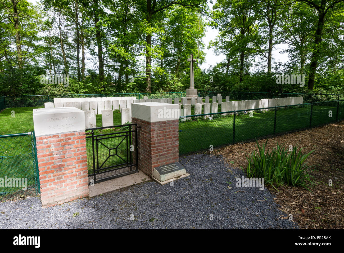 Toronto-Avenue-Soldatenfriedhof am Ploegsteert Holz Stockfoto