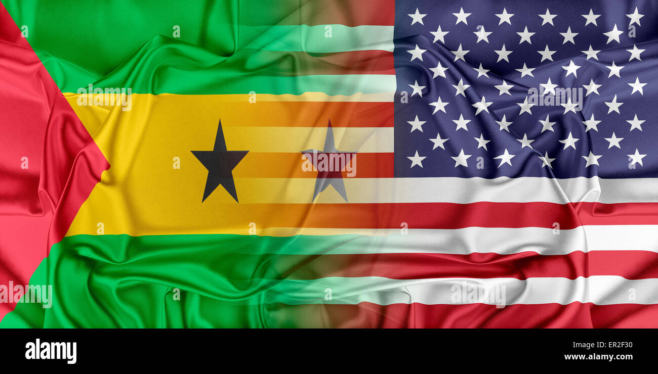 USA und Sao Tome Principe Stockfoto